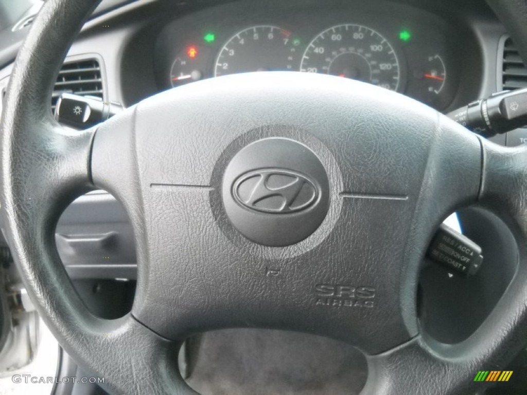 2002 Elantra GLS Sedan - Silver Pewter / Gray photo #19