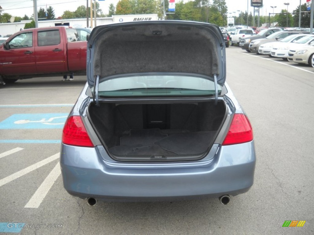 2007 Accord EX-L V6 Sedan - Cool Blue Metallic / Gray photo #4