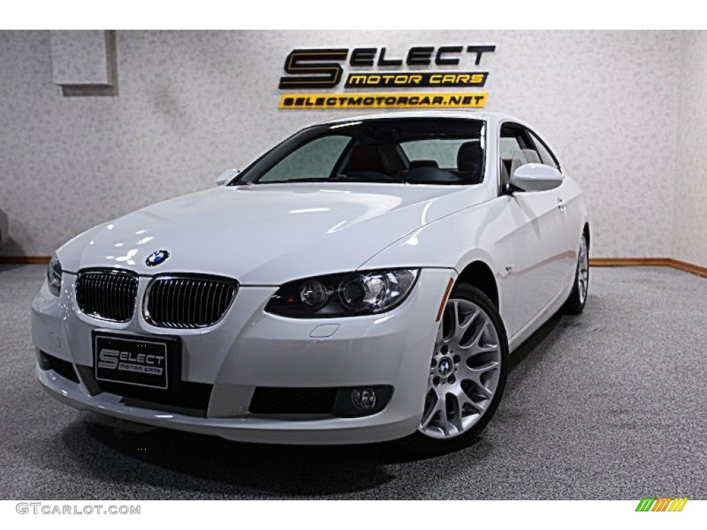 2008 3 Series 328i Coupe - Alpine White / Coral Red/Black photo #1
