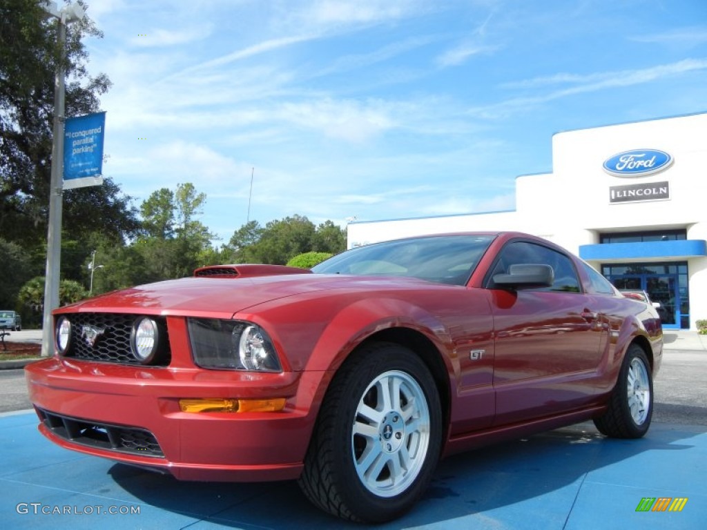 2008 Mustang GT Premium Coupe - Dark Candy Apple Red / Dark Charcoal photo #1