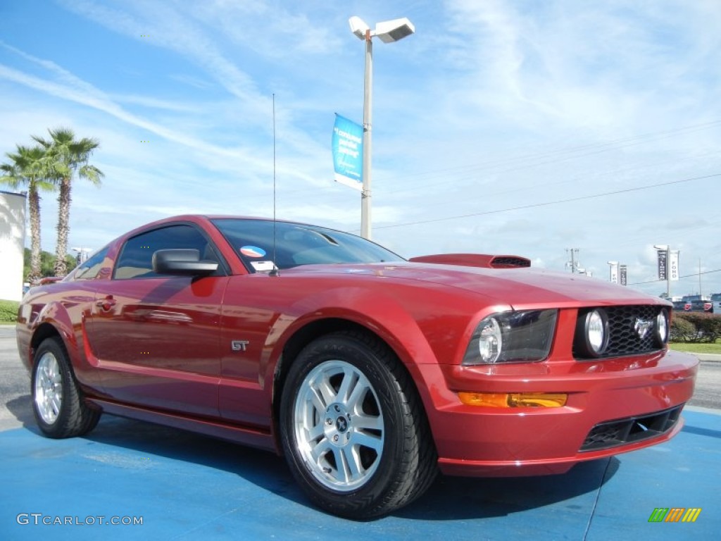 Dark Candy Apple Red 2008 Ford Mustang GT Premium Coupe Exterior Photo #54381130