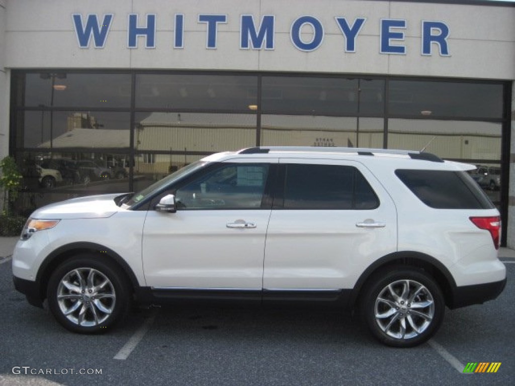 2012 Explorer Limited 4WD - White Platinum Tri-Coat / Charcoal Black/Pecan photo #1