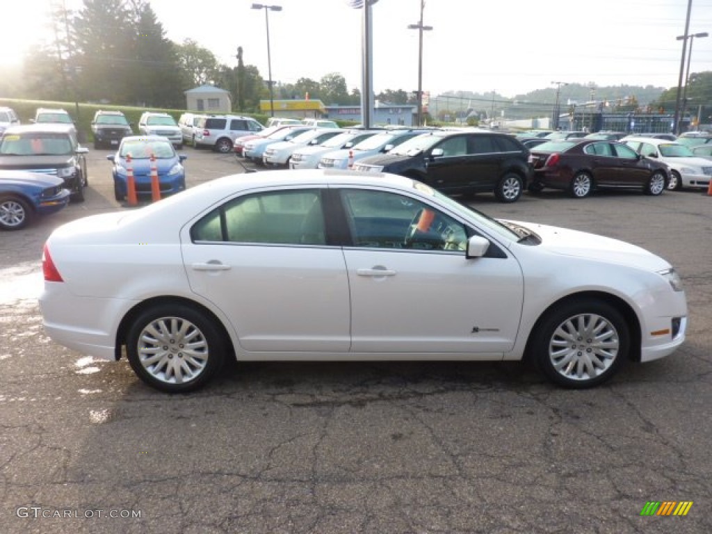 2010 Fusion Hybrid - White Platinum Tri-coat Metallic / Medium Light Stone photo #5