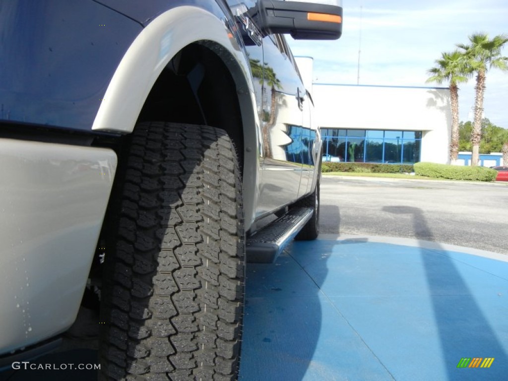 2010 F150 Lariat SuperCab 4x4 - Dark Blue Pearl Metallic / Black photo #11