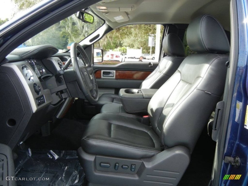 2010 F150 Lariat SuperCab 4x4 - Dark Blue Pearl Metallic / Black photo #12