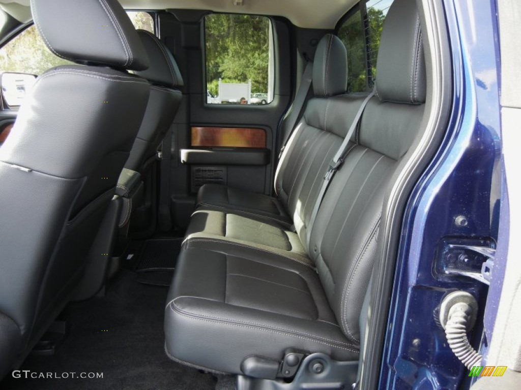 2010 F150 Lariat SuperCab 4x4 - Dark Blue Pearl Metallic / Black photo #16