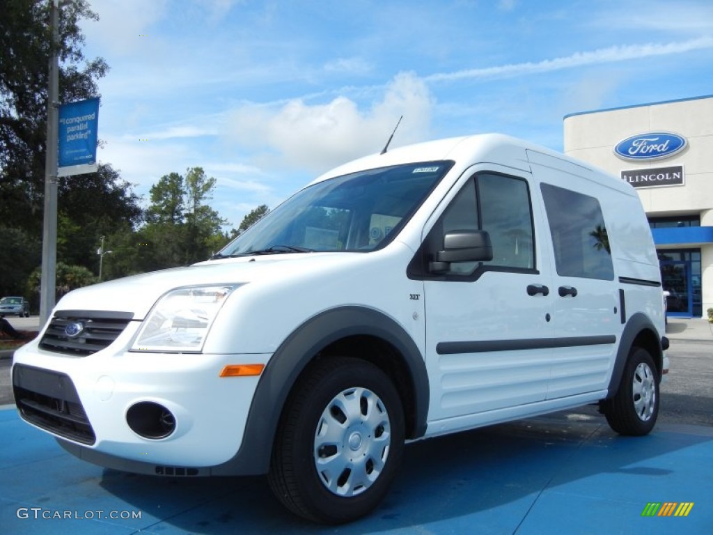 Frozen White 2012 Ford Transit Connect XLT Van Exterior Photo #54382519