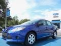2012 Sonic Blue Metallic Ford Focus S Sedan  photo #1