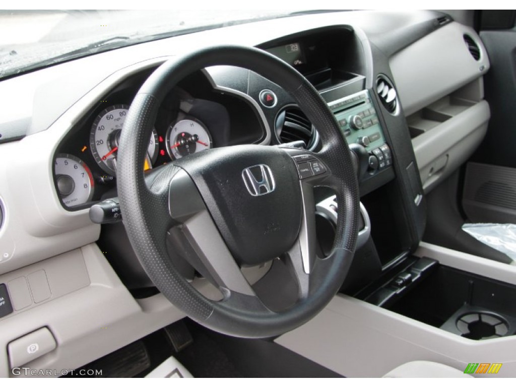 2009 Honda Pilot LX 4WD Gray Steering Wheel Photo #54385900