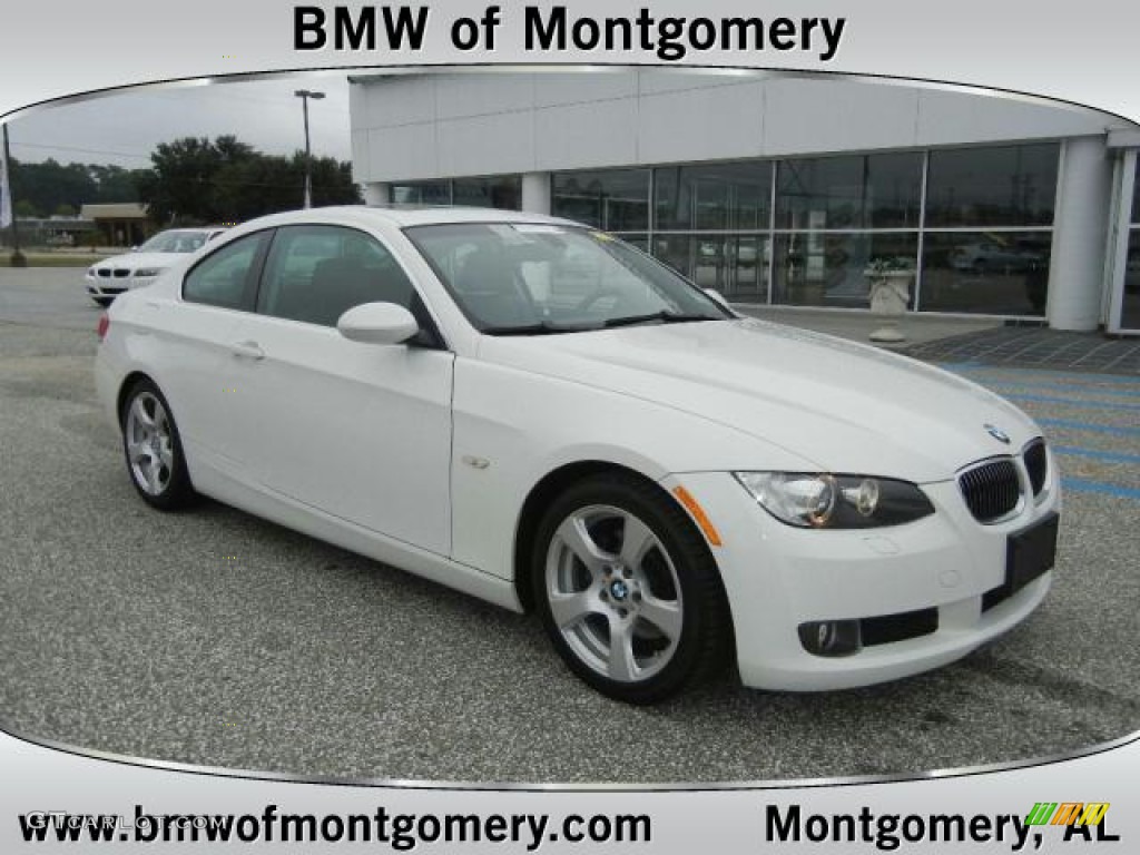 2008 3 Series 328i Coupe - Alpine White / Black photo #1