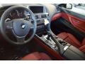 Vermillion Red Nappa Leather Interior Photo for 2012 BMW 6 Series #54389929