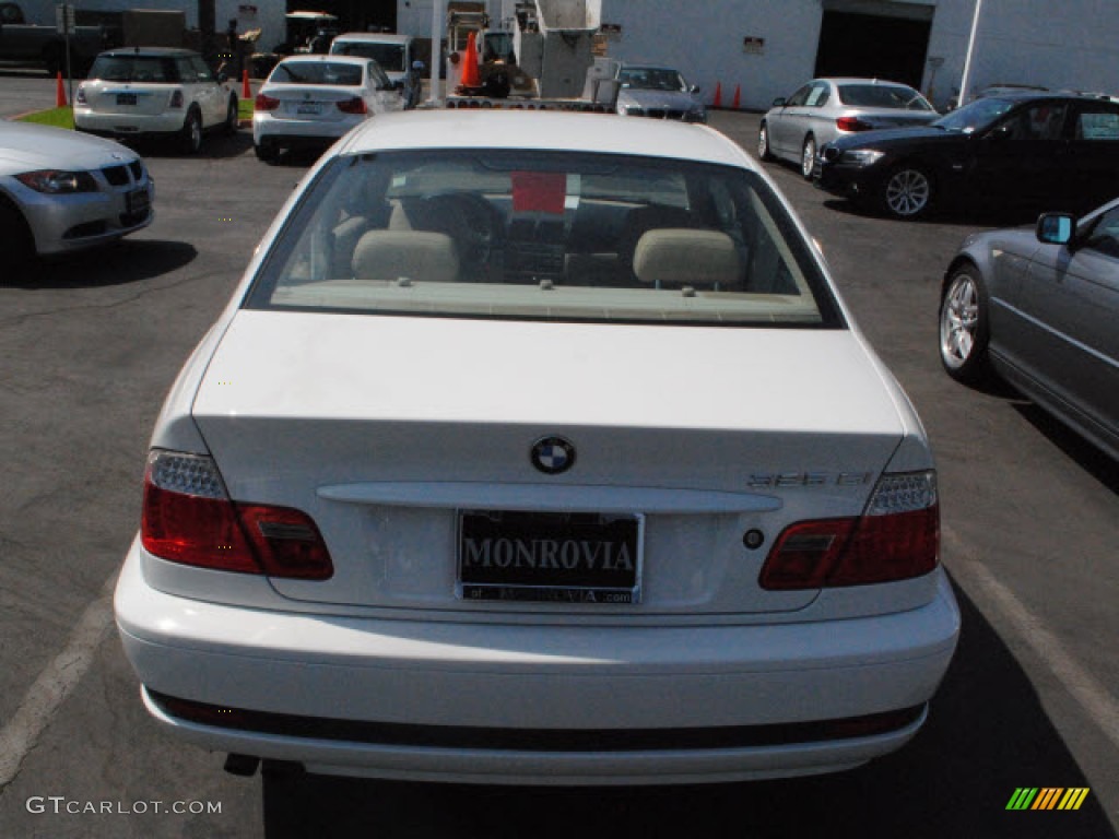 2006 3 Series 325i Coupe - Alpine White / Sand photo #9