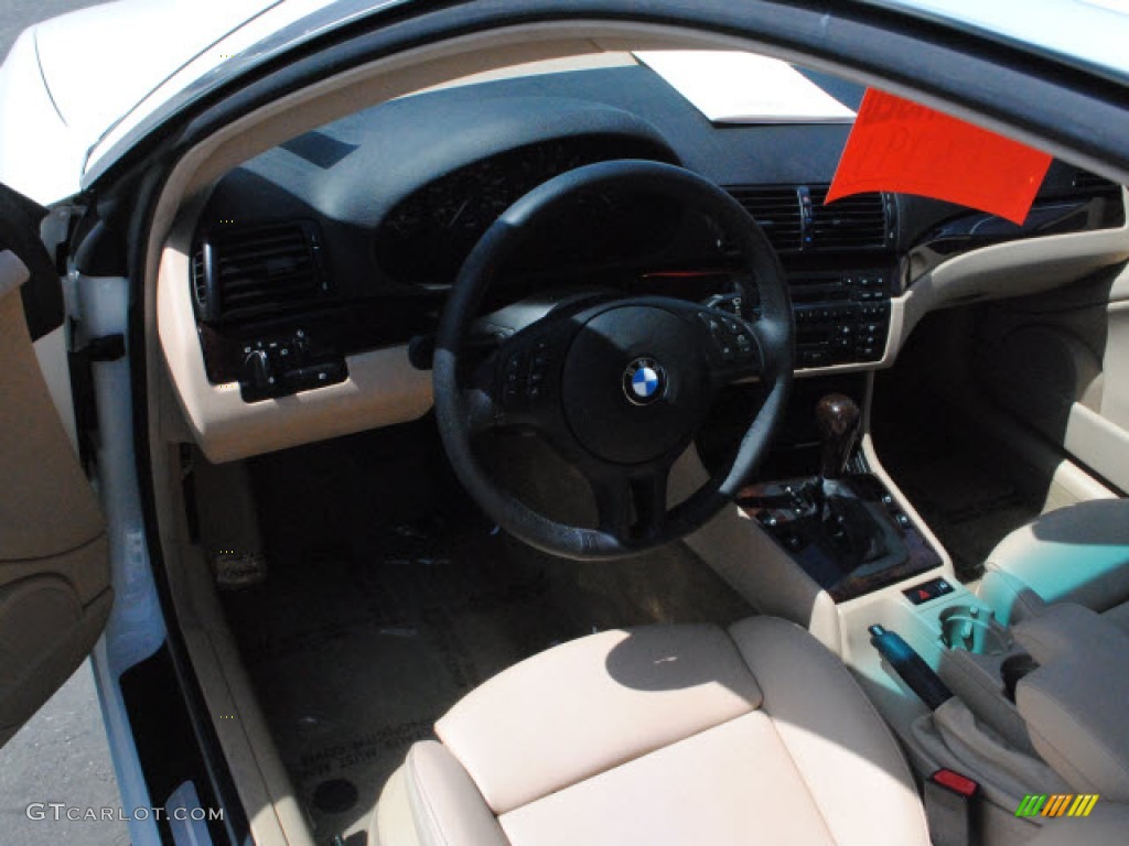 2006 3 Series 325i Coupe - Alpine White / Sand photo #14