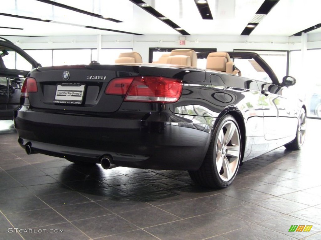 2009 3 Series 335i Convertible - Black Sapphire Metallic / Cream Beige Dakota Leather photo #4