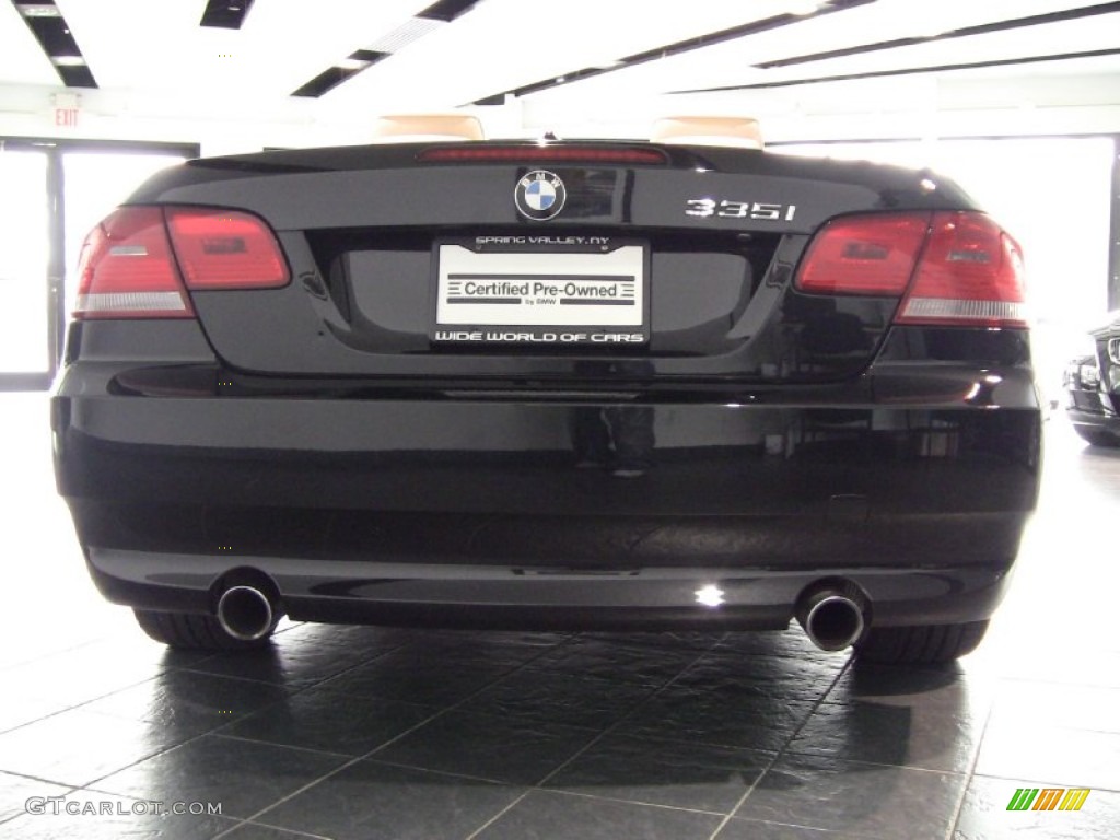 2009 3 Series 335i Convertible - Black Sapphire Metallic / Cream Beige Dakota Leather photo #5