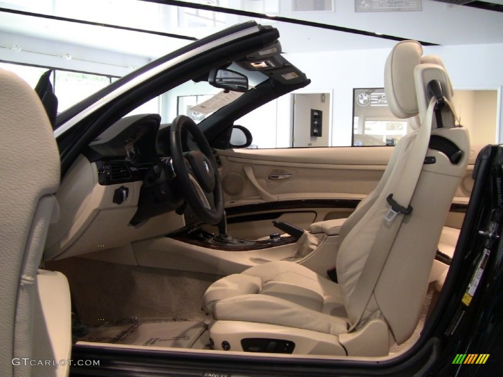 2009 3 Series 335i Convertible - Black Sapphire Metallic / Cream Beige Dakota Leather photo #8