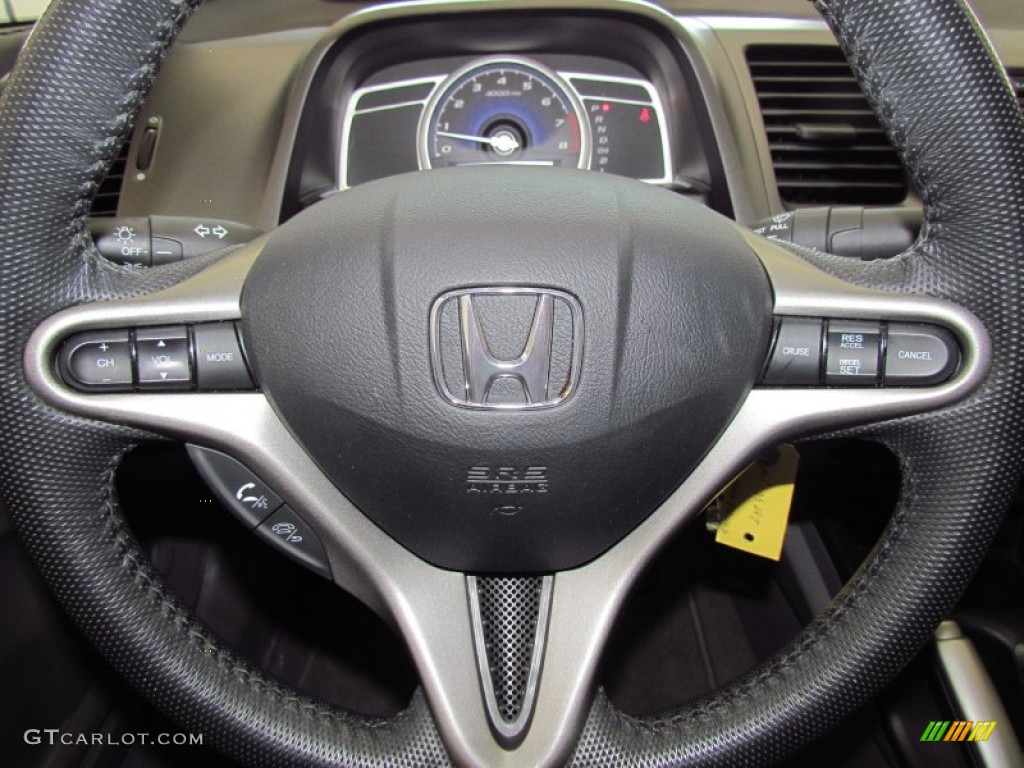 2010 Honda Civic EX-L Sedan Black Steering Wheel Photo #54395341