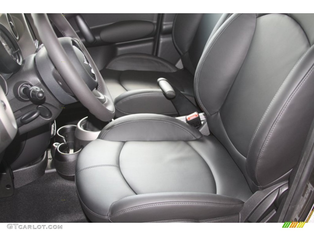 Gravity Carbon Black Leather Interior 2012 Mini Cooper S Countryman All4 AWD Photo #54400569