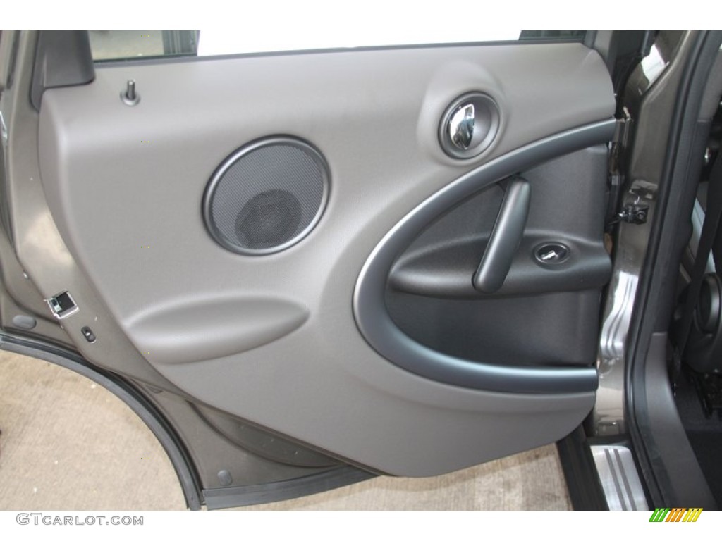 2012 Mini Cooper S Countryman All4 AWD Gravity Carbon Black Leather Door Panel Photo #54400693
