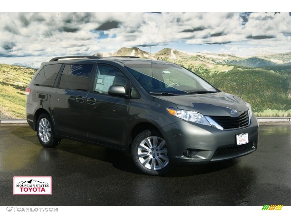 2012 Sienna LE AWD - Cypress Green Pearl / Bisque photo #1