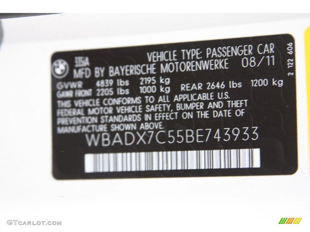 2011 3 Series 335i Convertible - Alpine White / Black Dakota Leather photo #9