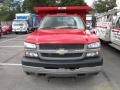 2004 Victory Red Chevrolet Silverado 3500HD Regular Cab Chassis 4x4 Dump Truck  photo #2