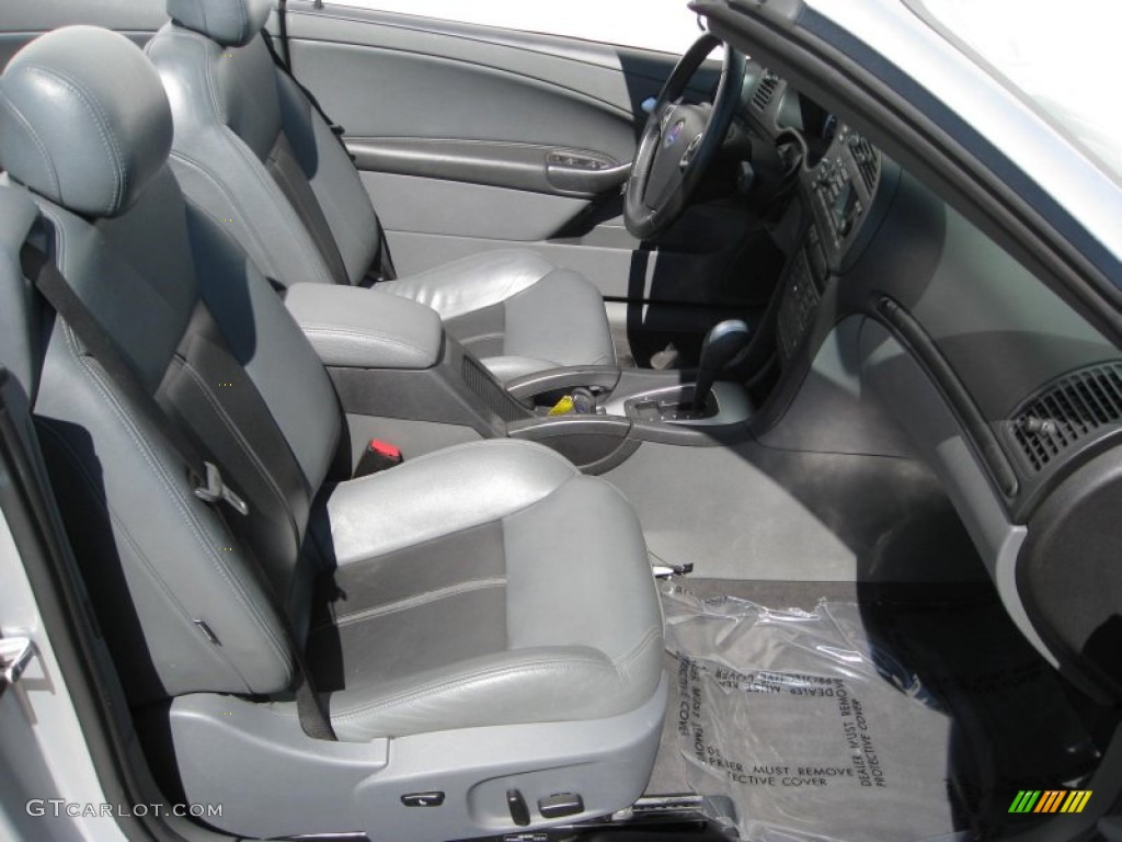 Slate Gray Interior 2004 Saab 9-3 Aero Convertible Photo #54405488