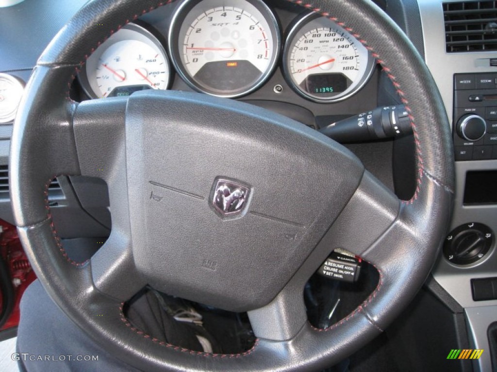 2009 Dodge Caliber SRT 4 Dark Slate Gray Steering Wheel Photo #54406096