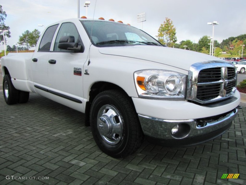 2007 Ram 3500 SLT Quad Cab Dually - Bright White / Medium Slate Gray photo #7