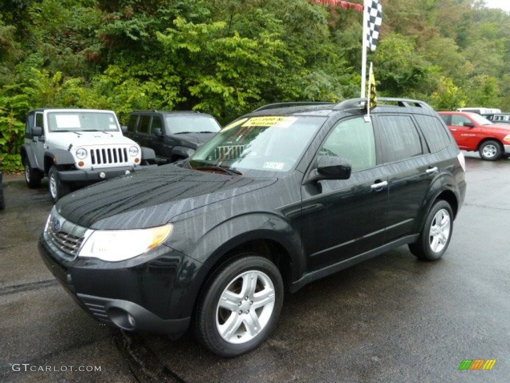 2009 Forester 2.5 X Limited - Obsidian Black Pearl / Black photo #1