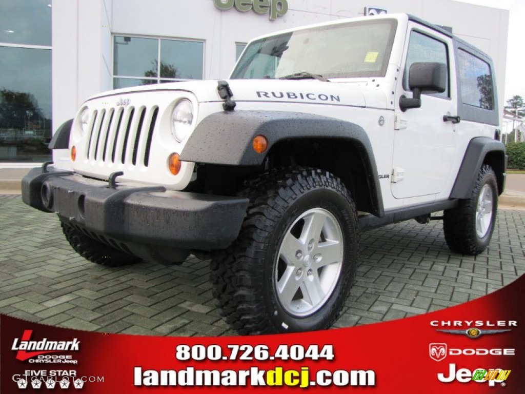 2009 Wrangler Rubicon 4x4 - Stone White / Dark Khaki/Medium Khaki photo #1