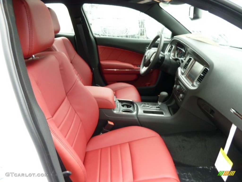 Black/Red Interior 2012 Dodge Charger R/T Plus Photo #54408589