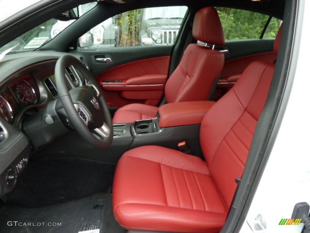 Black/Red Interior 2012 Dodge Charger R/T Plus Photo #54408625