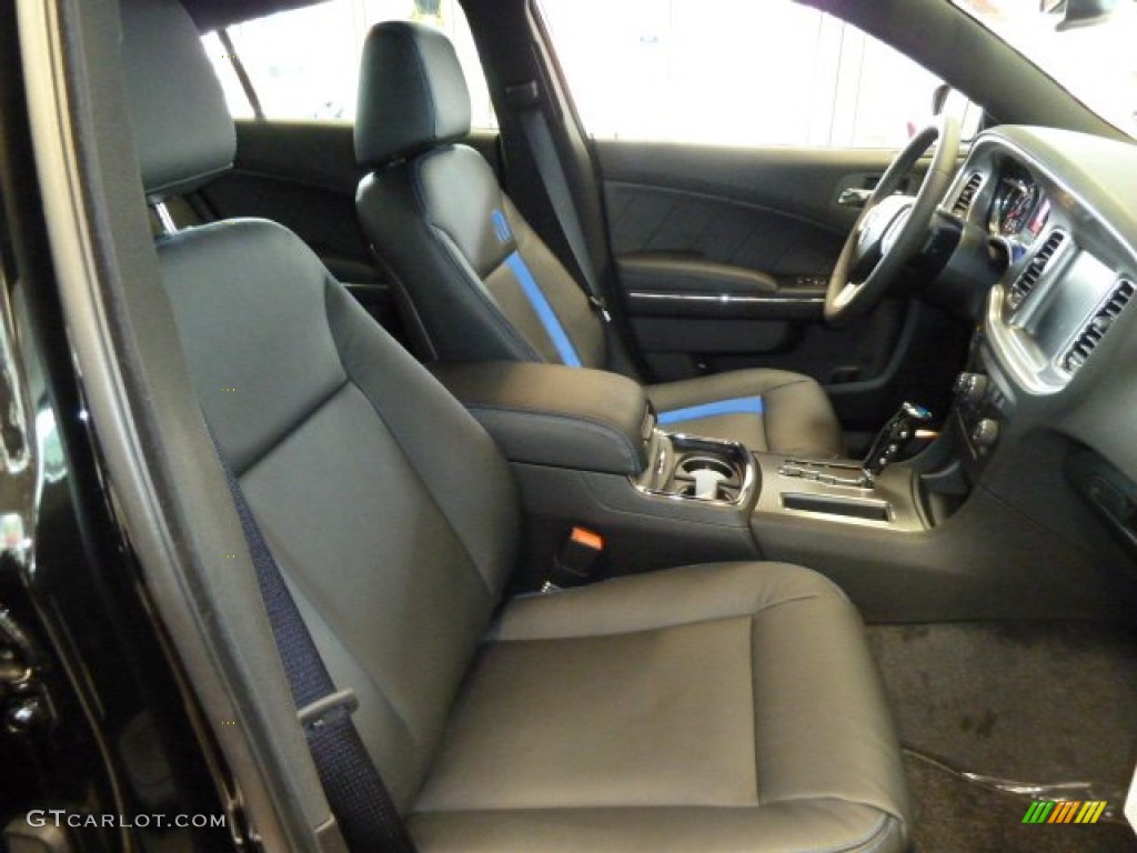 Black/Mopar Blue Interior 2011 Dodge Charger R/T Mopar '11 Photo #54408826
