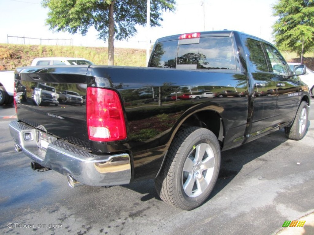 2012 Ram 1500 Big Horn Quad Cab - Black / Dark Slate Gray/Medium Graystone photo #3