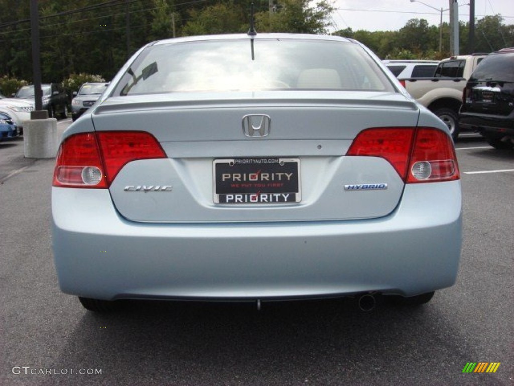 2007 Civic Hybrid Sedan - Opal Silver Blue Metallic / Ivory photo #4