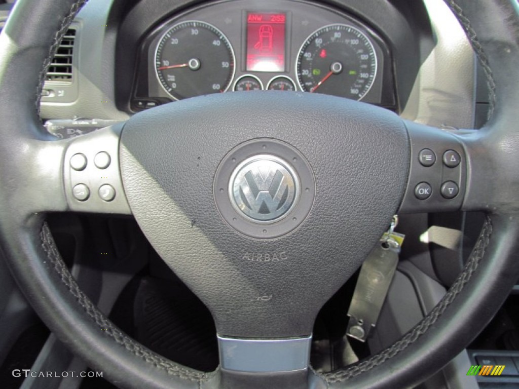 2009 Volkswagen Jetta TDI Sedan Art Grey Steering Wheel Photo #54411985