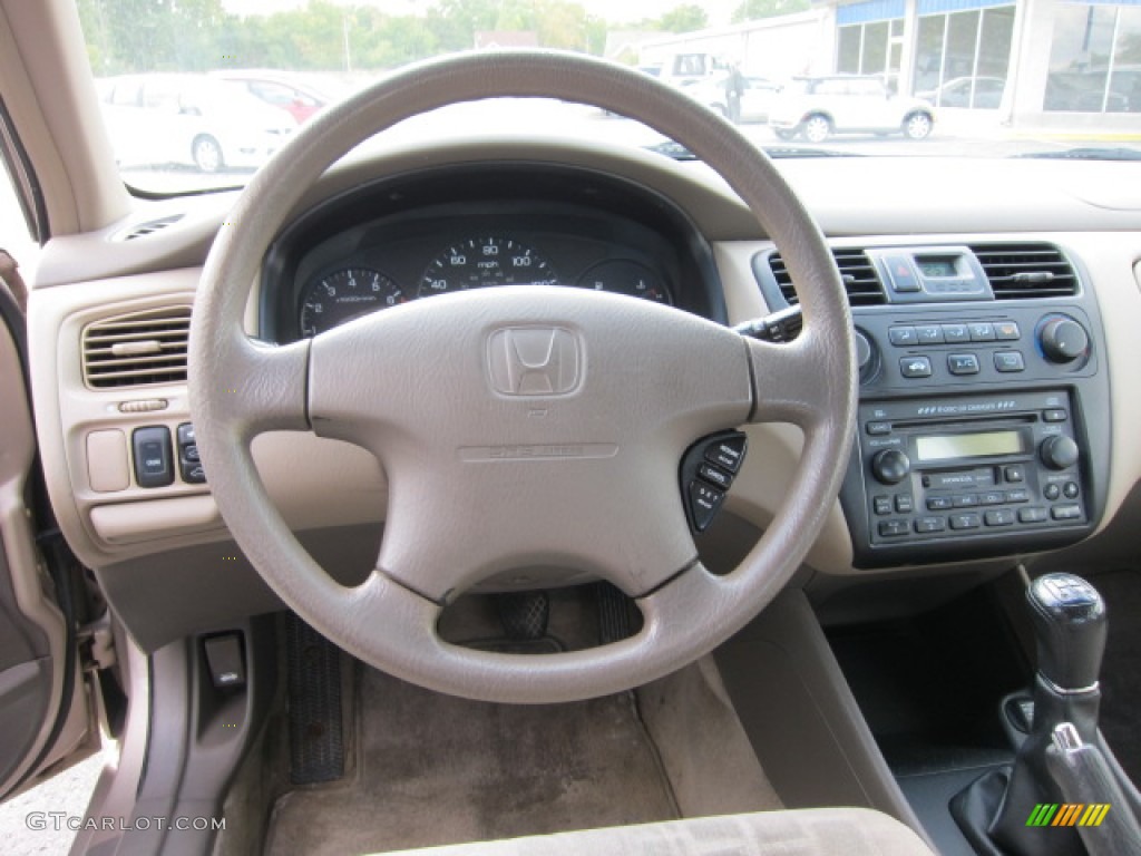 2001 Honda Accord EX Sedan Ivory Steering Wheel Photo #54412018