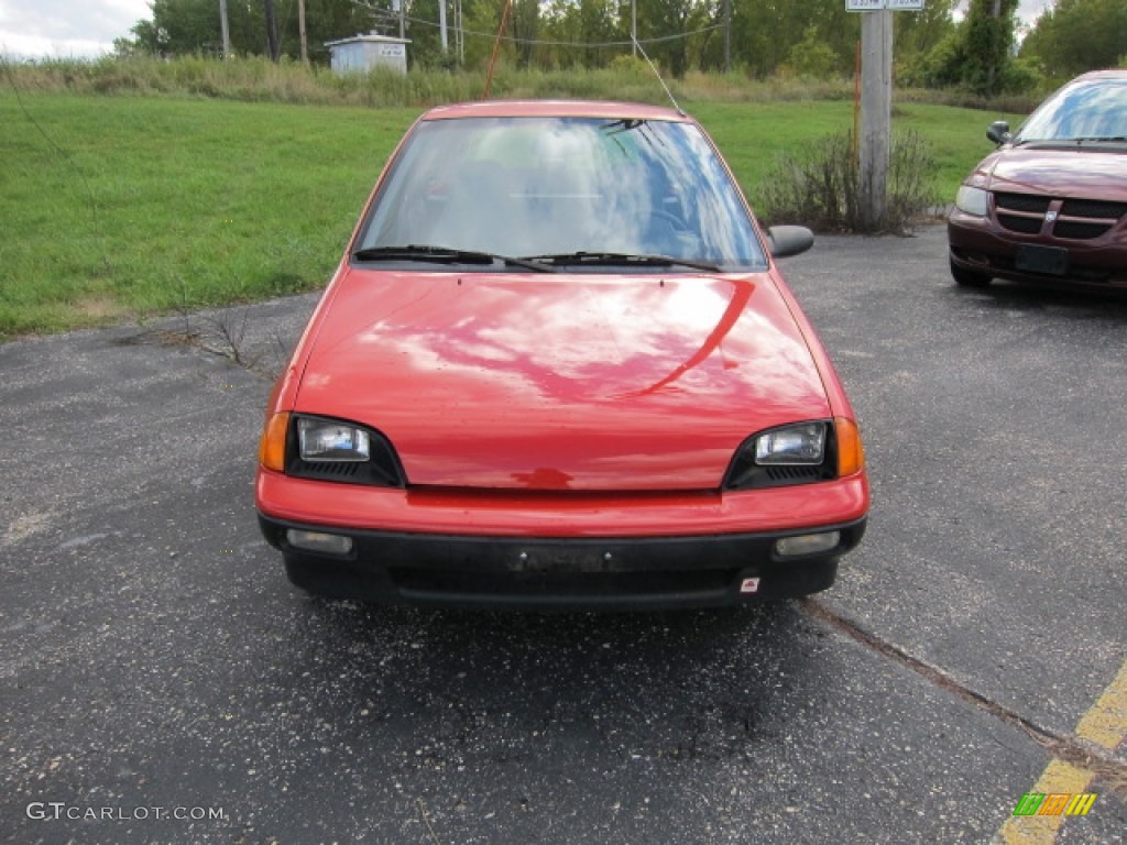 Bright Red 1990 Geo Metro LSi 4 Door Hatchback Exterior Photo #54412162