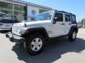 2010 Stone White Jeep Wrangler Unlimited Sport 4x4  photo #1