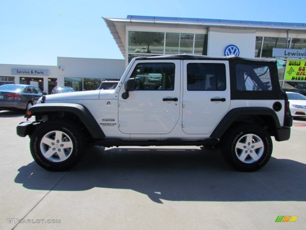 2010 Wrangler Unlimited Sport 4x4 - Stone White / Dark Slate Gray/Medium Slate Gray photo #2