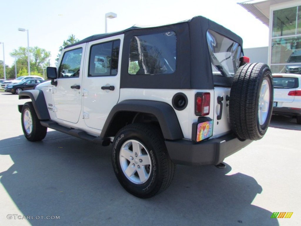 2010 Wrangler Unlimited Sport 4x4 - Stone White / Dark Slate Gray/Medium Slate Gray photo #3