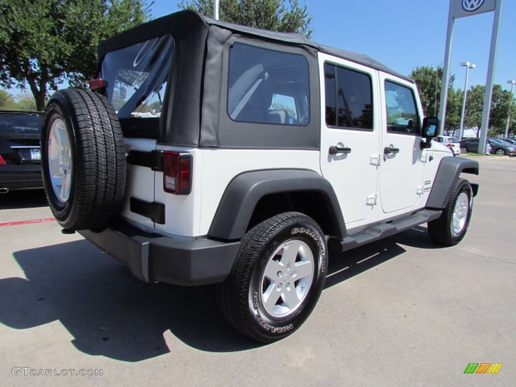 2010 Wrangler Unlimited Sport 4x4 - Stone White / Dark Slate Gray/Medium Slate Gray photo #5