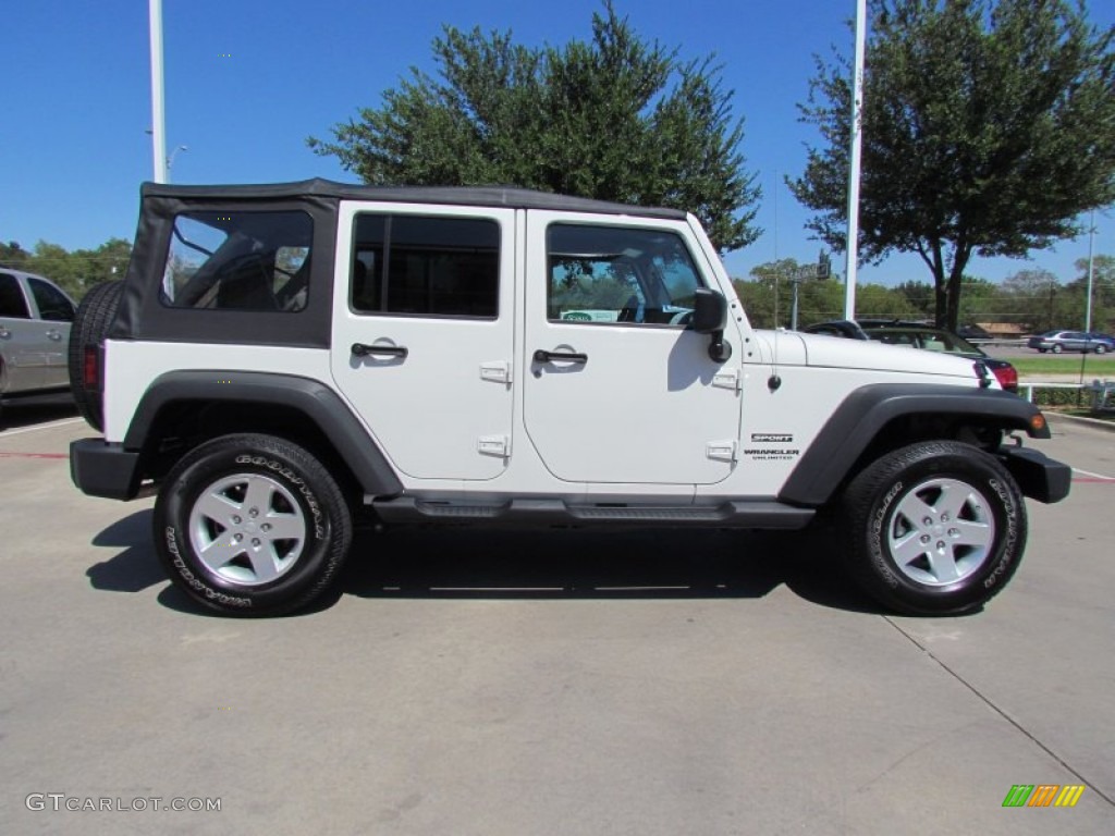 2010 Wrangler Unlimited Sport 4x4 - Stone White / Dark Slate Gray/Medium Slate Gray photo #6