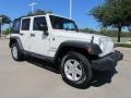 2010 Stone White Jeep Wrangler Unlimited Sport 4x4  photo #7