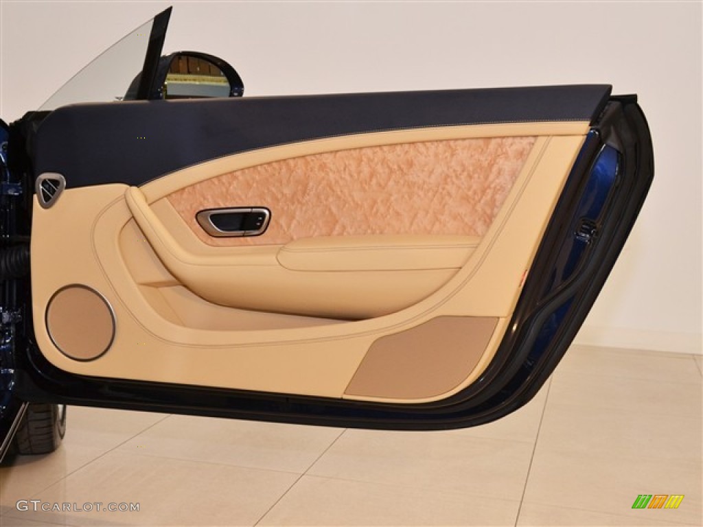 2012 Bentley Continental GT Standard Continental GT Model Saffron/Imperial Blue Door Panel Photo #54412534