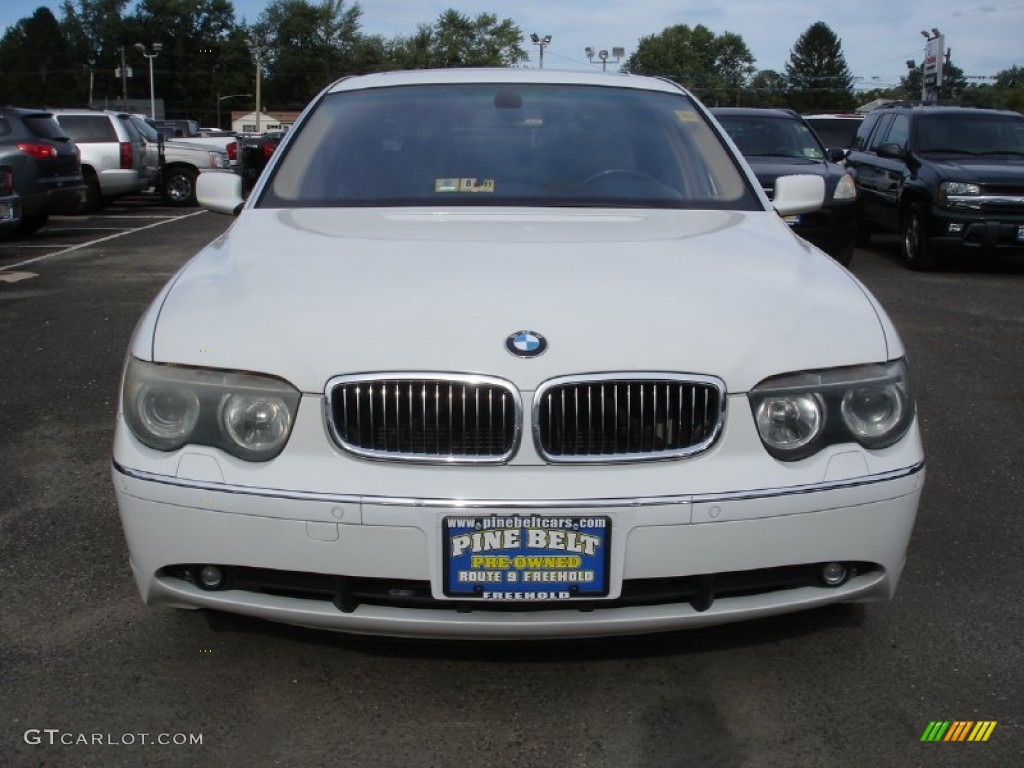 2003 7 Series 745Li Sedan - Alpine White / Dark Beige/Beige III photo #2