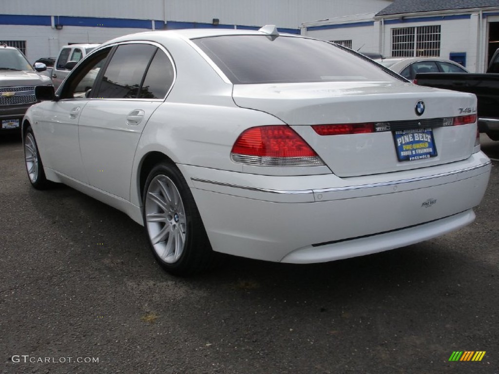 2003 7 Series 745Li Sedan - Alpine White / Dark Beige/Beige III photo #6