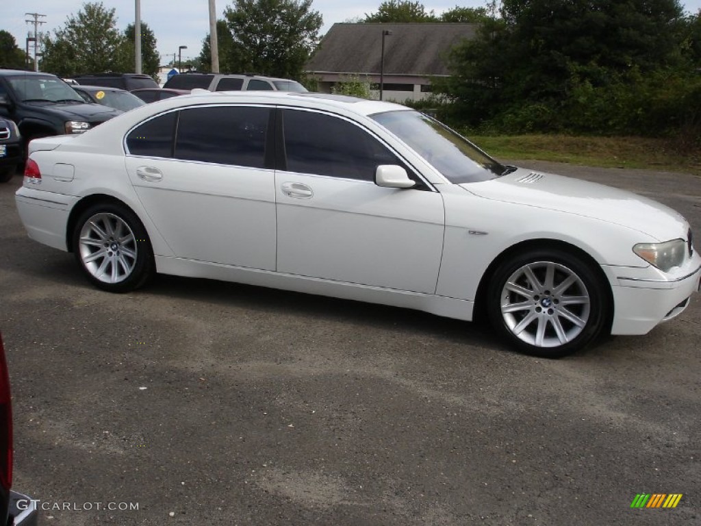 2003 7 Series 745Li Sedan - Alpine White / Dark Beige/Beige III photo #7