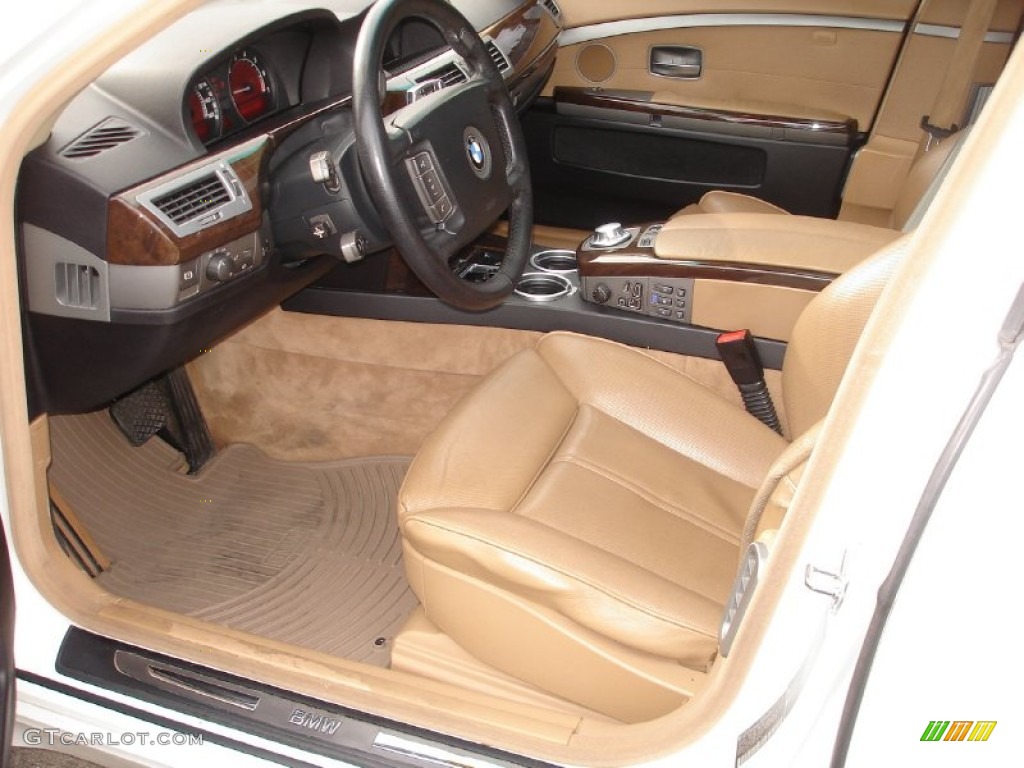 2003 7 Series 745Li Sedan - Alpine White / Dark Beige/Beige III photo #10